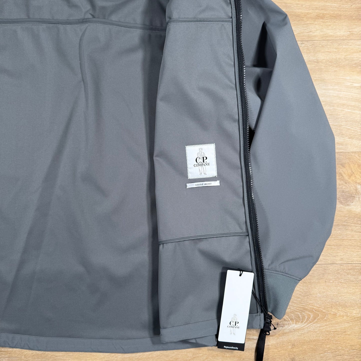 CP Company Shell-R Goggle Jacket in Smoked Pearl - Grey