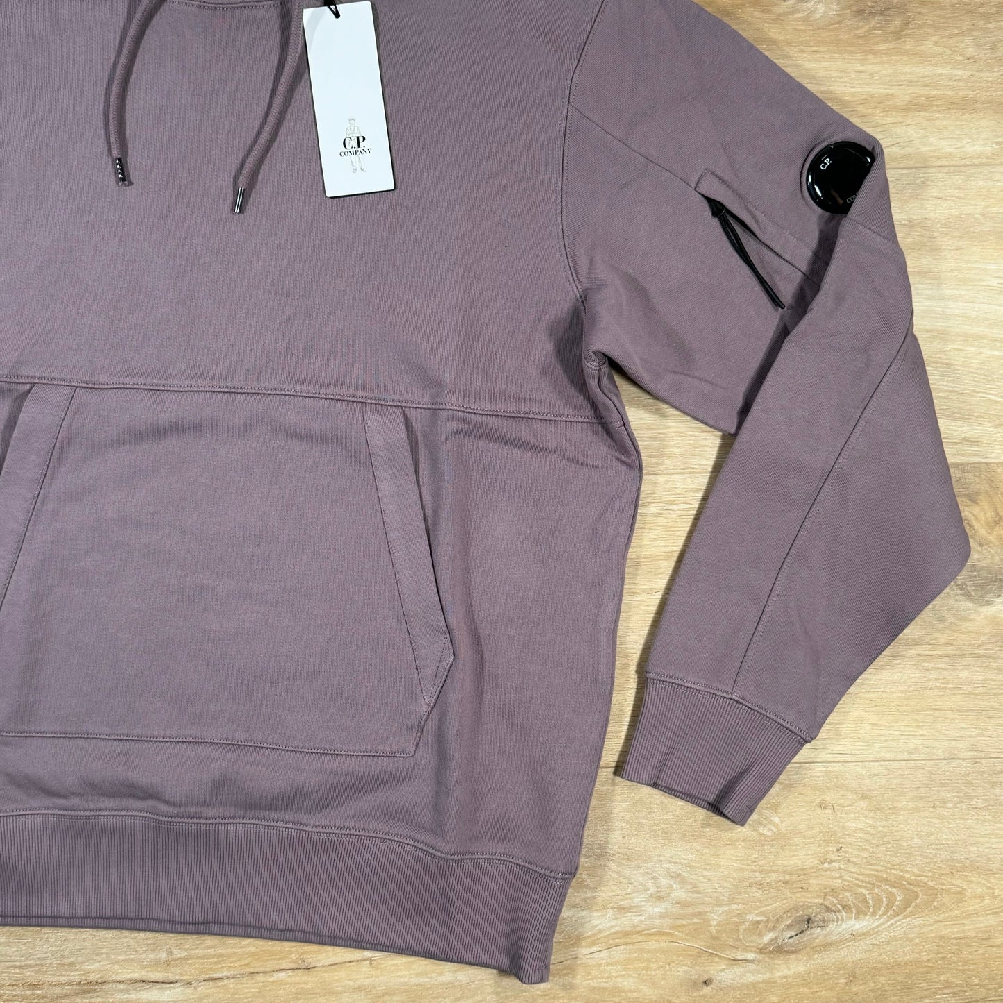 CP Company Diagonal Raised Lens Hoodie in Purple Dove