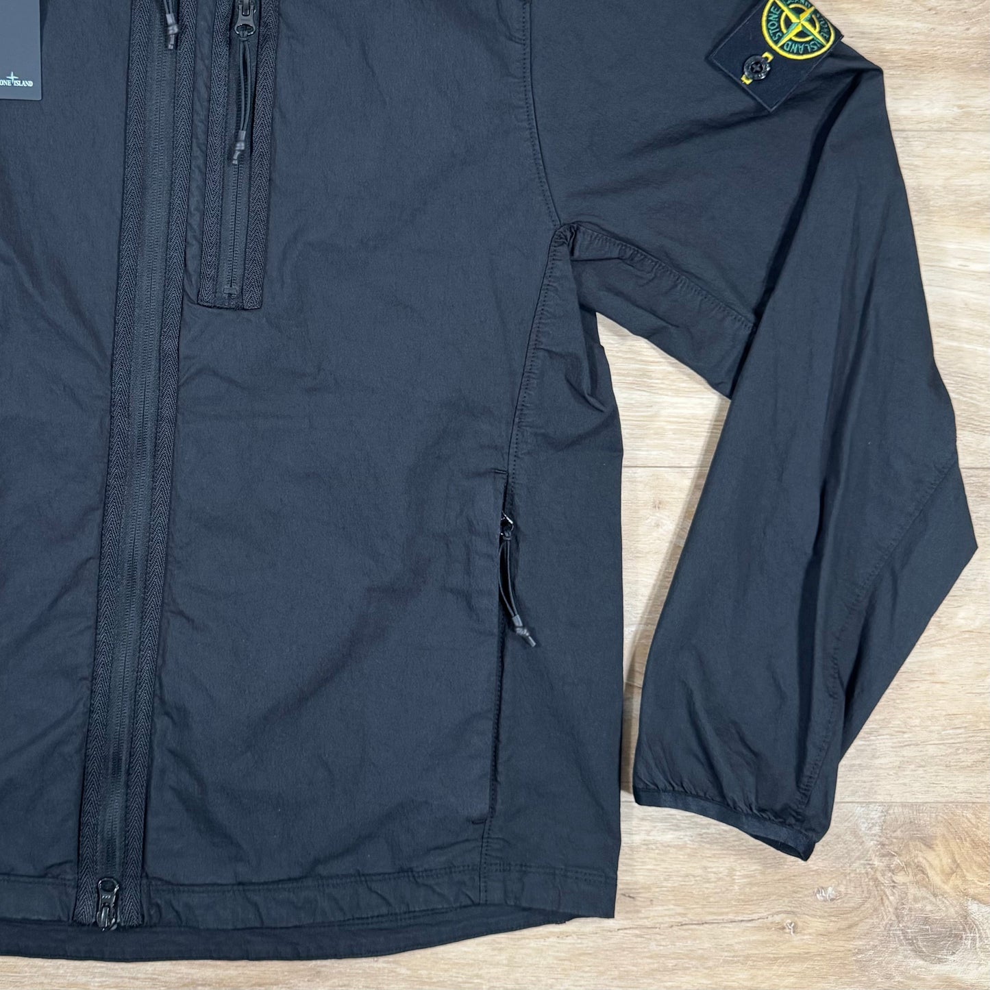 Stone Island Nylon Twill Overshirt in Black