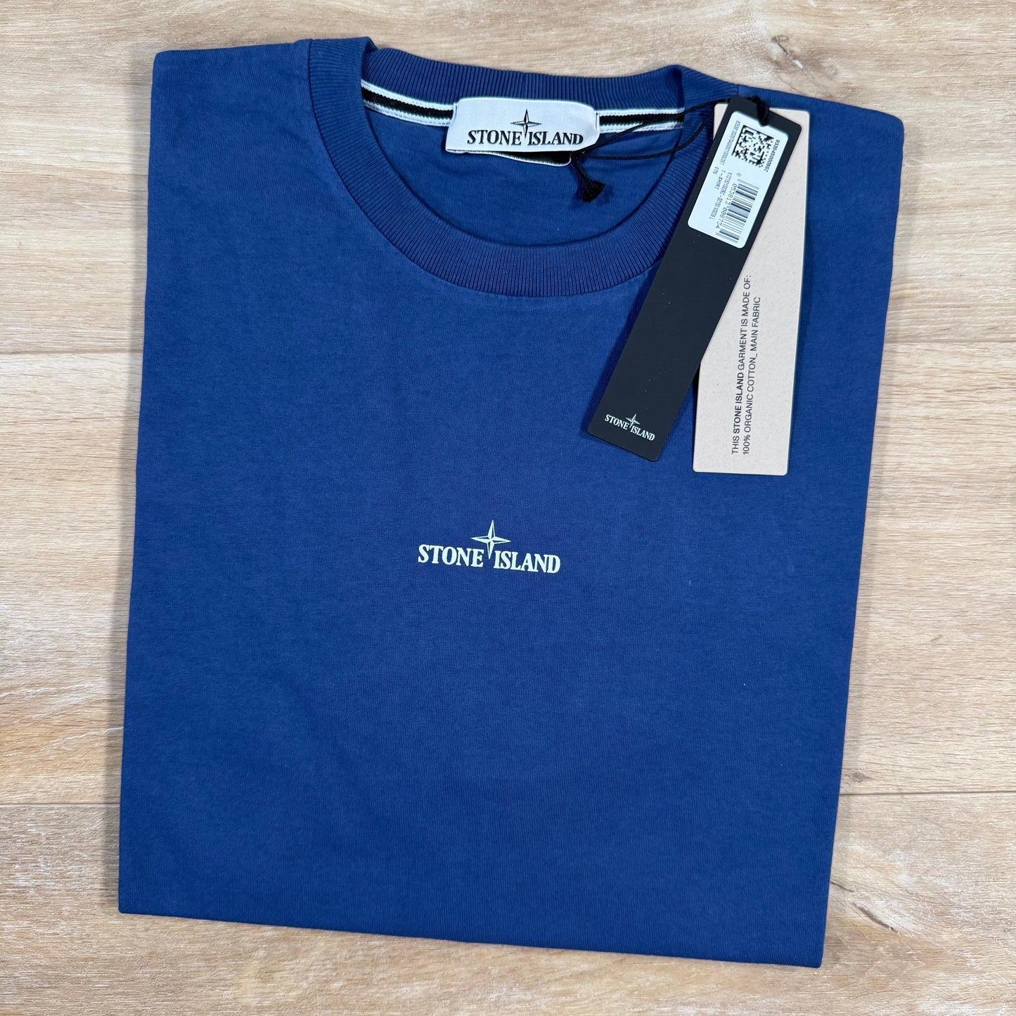 Stone Island Organic Cotton Compass Camo T-Shirt in Marine Blue