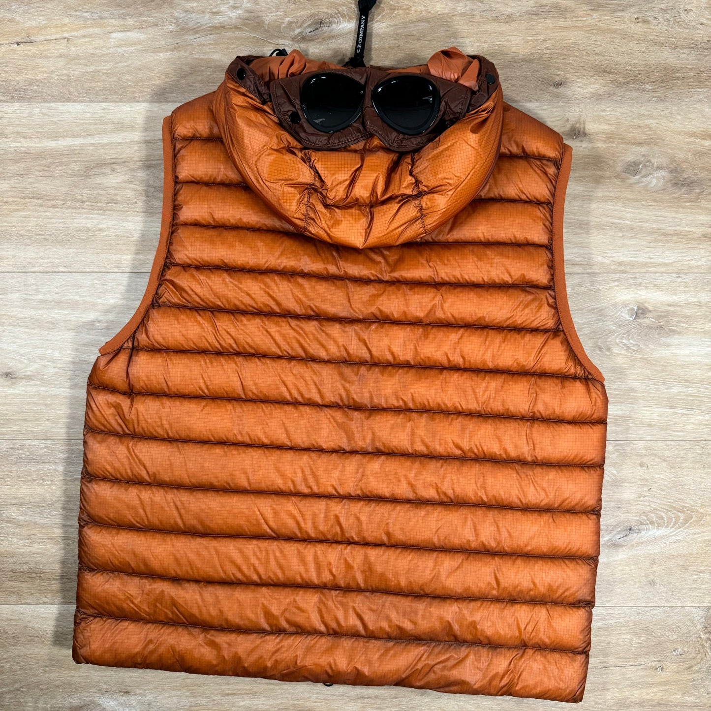 CP Company DD Shell Goggle Down Vest in Bombay Brown