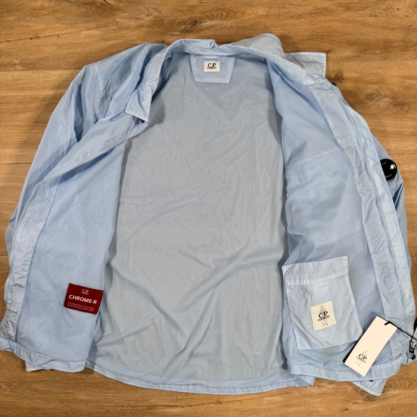 CP Company Chrome-R Lens Overshirt in Cerulean - Light Blue