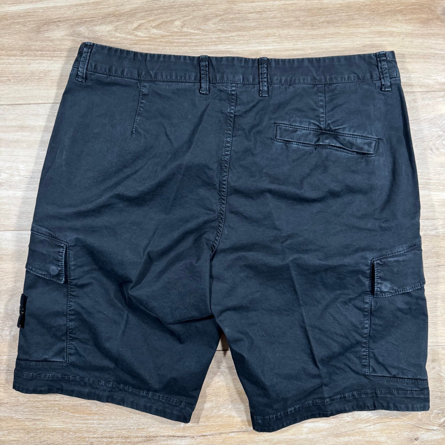 Stone Island Stretch Twill Cargo Shorts in Black