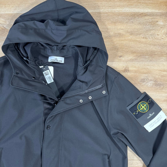 Stone Island Light Soft Shell-R Jacket in Black