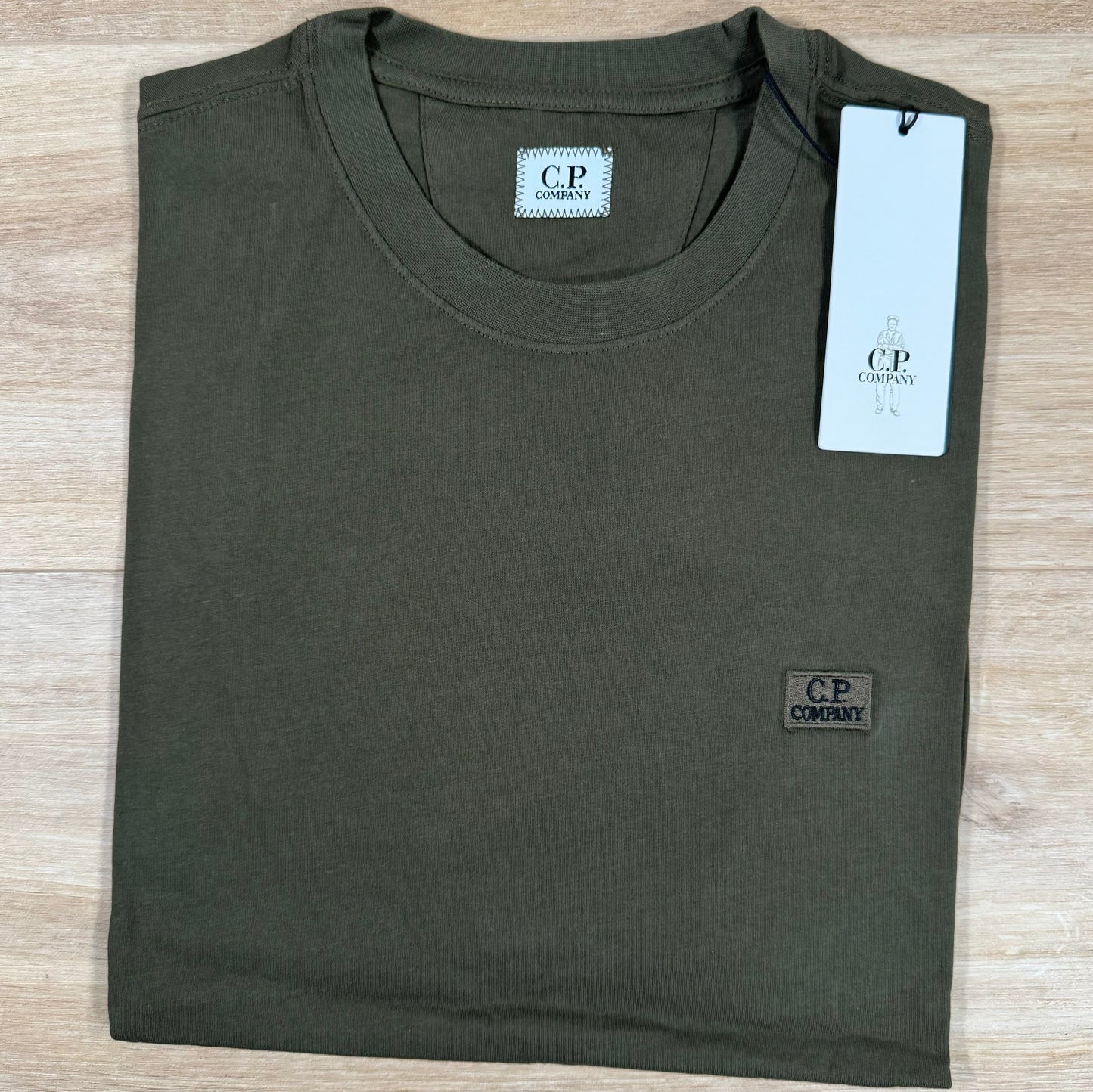 CP Company Logo Patch T-Shirt in Ivy Green