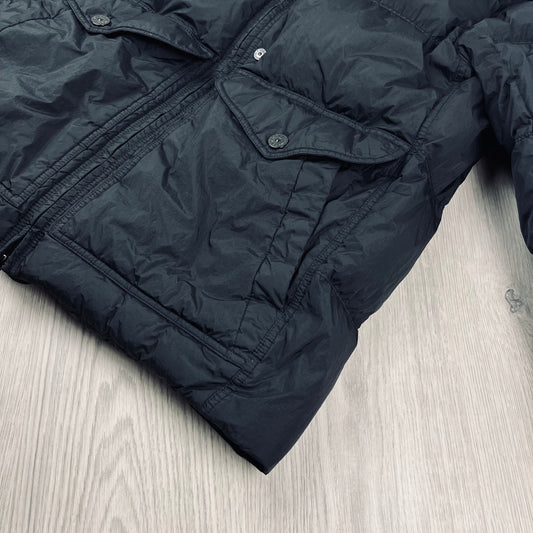 Stone Island Crinkle Reps Down Jacket - Black