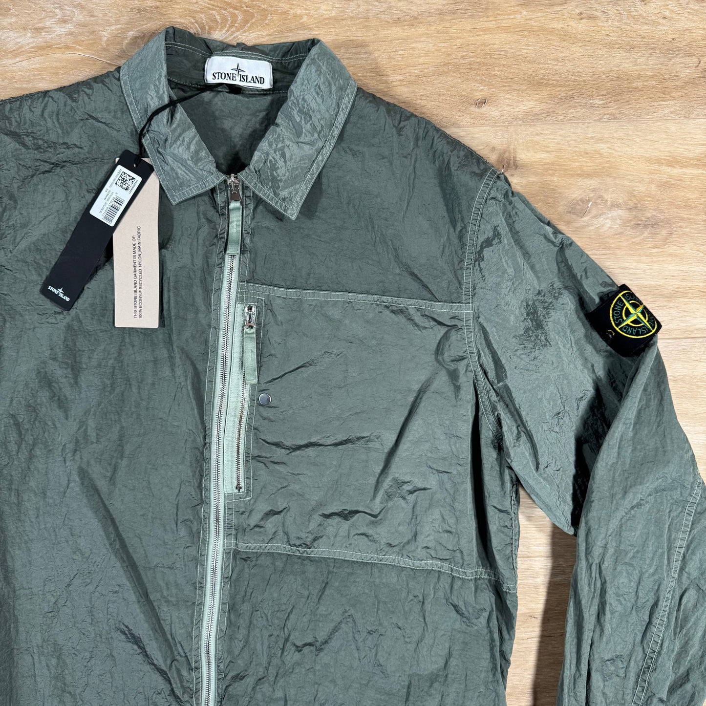Stone Island Nylon Metal Overshirt in Sage Green