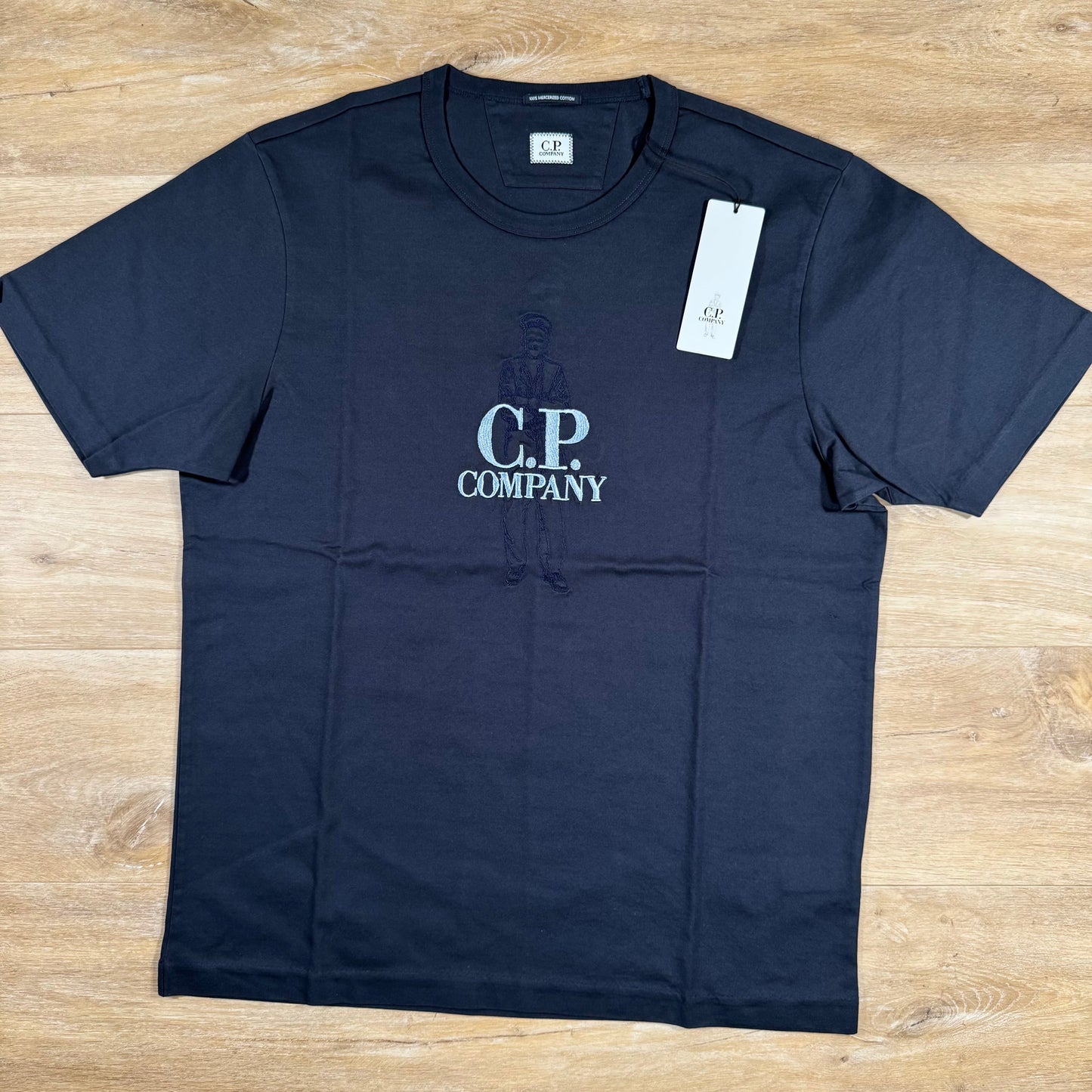 CP Company 30/2 Mercerized Jersey Twisted British Sailor T-Shirt in Navy