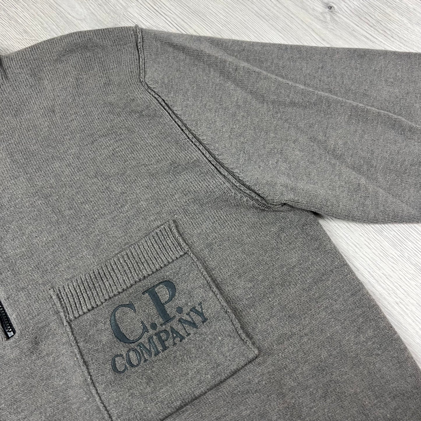 CP Company Patch Knit Fleece - Gunmetal