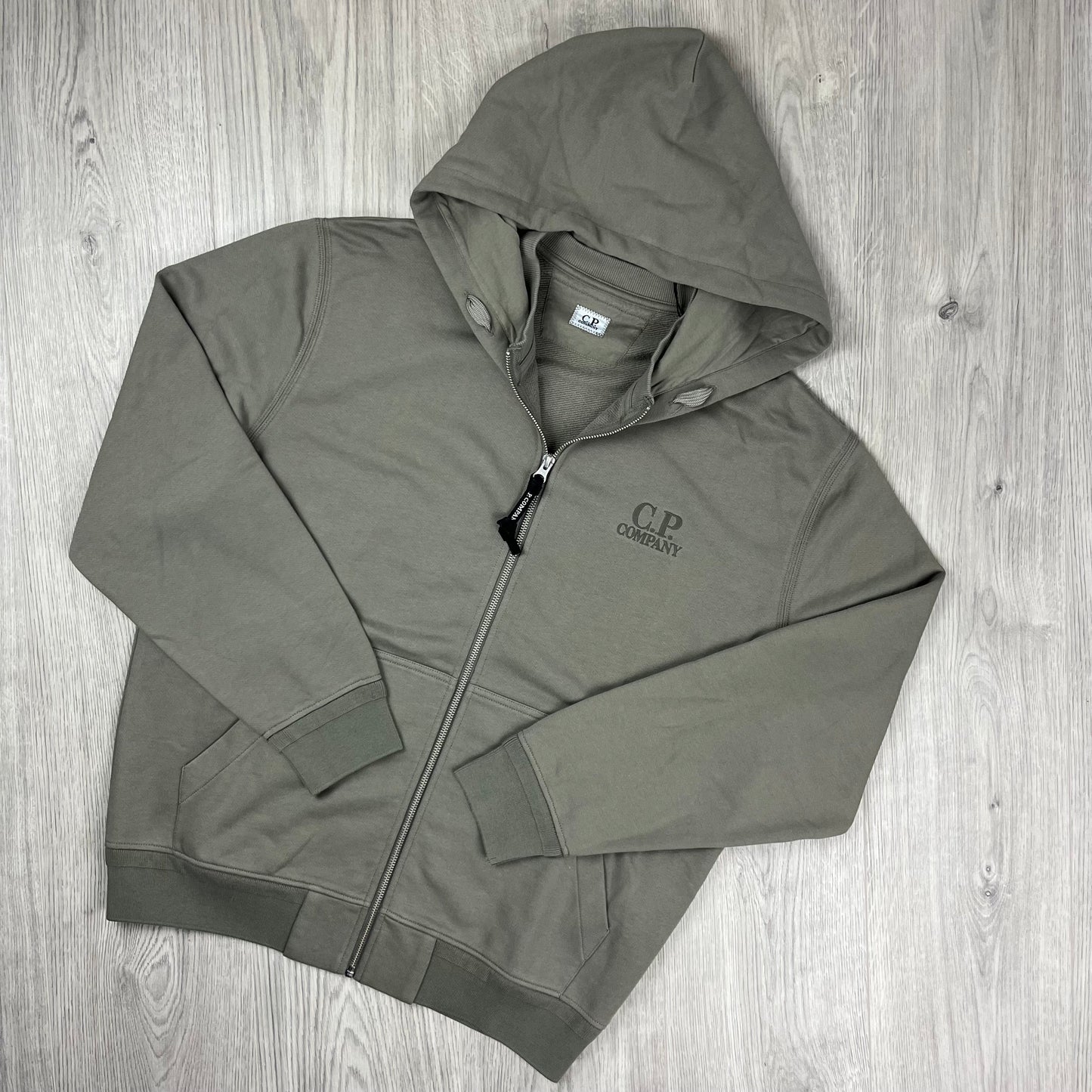 CP Company Raised Fleece Zip Hoodie - Fallen Rock