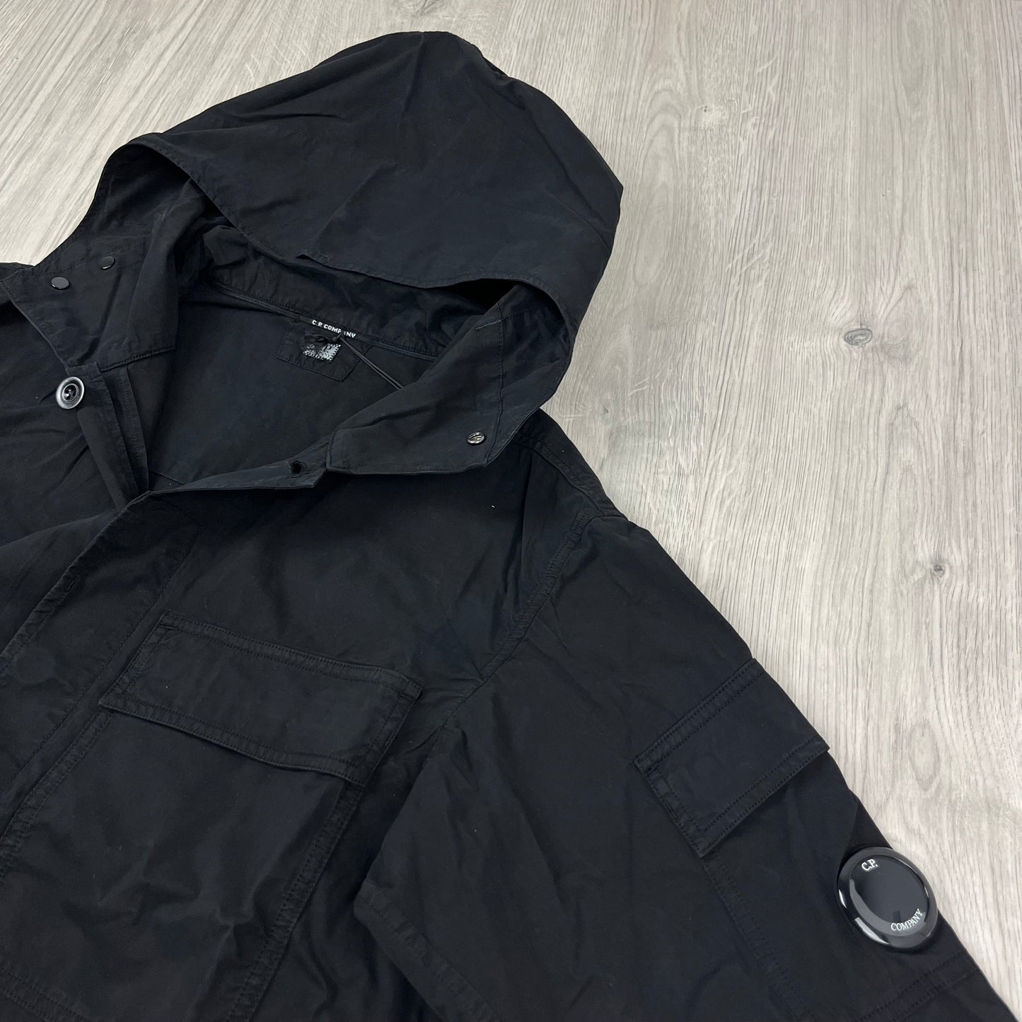 CP Company Hooded Overshirt - Black