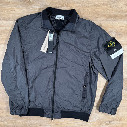 Stone Island Crinkle Reps R-NY Bomber Jacket in Charcoal Grey