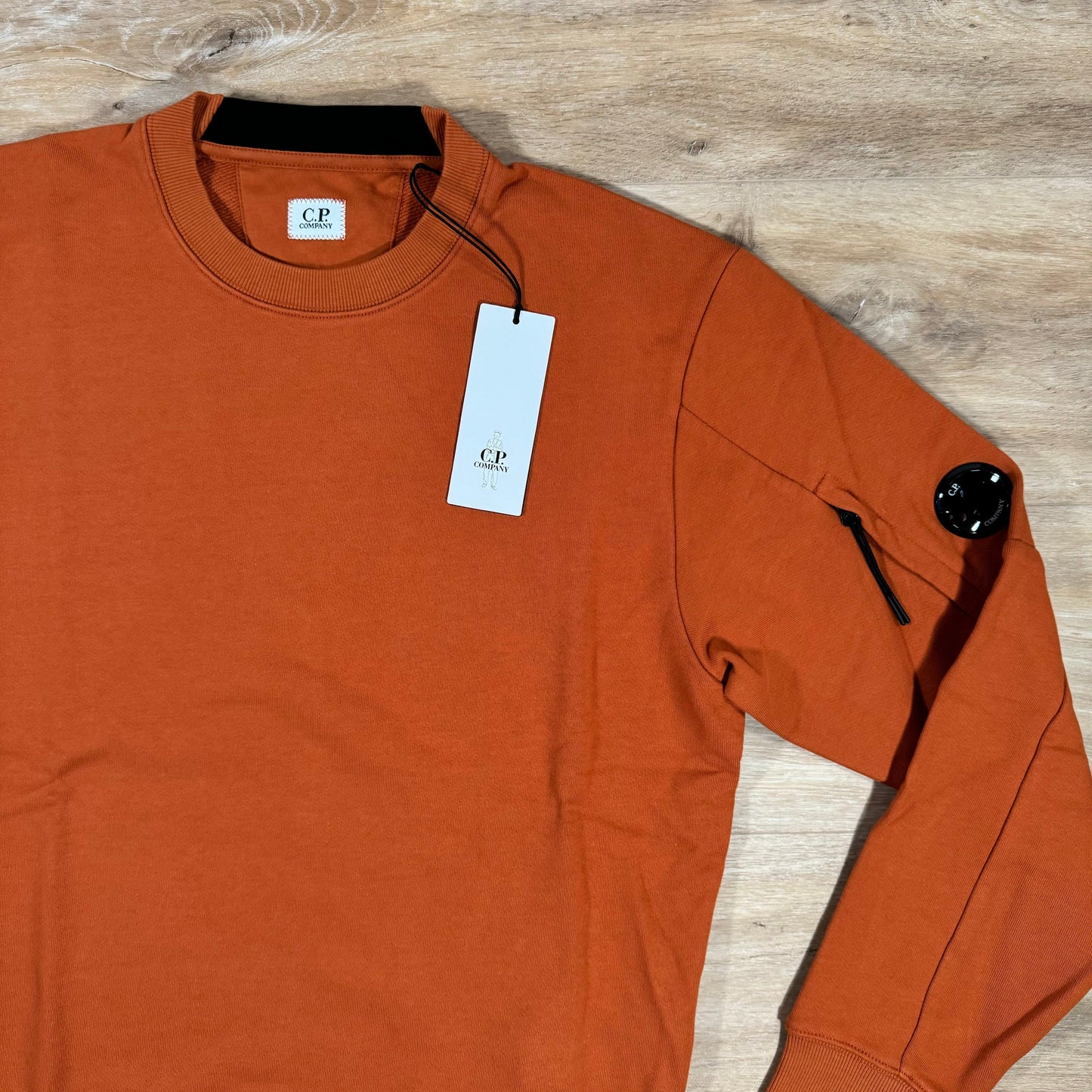CP Company Diagonal Raised Lens Sweatshirt in Bombay Brown