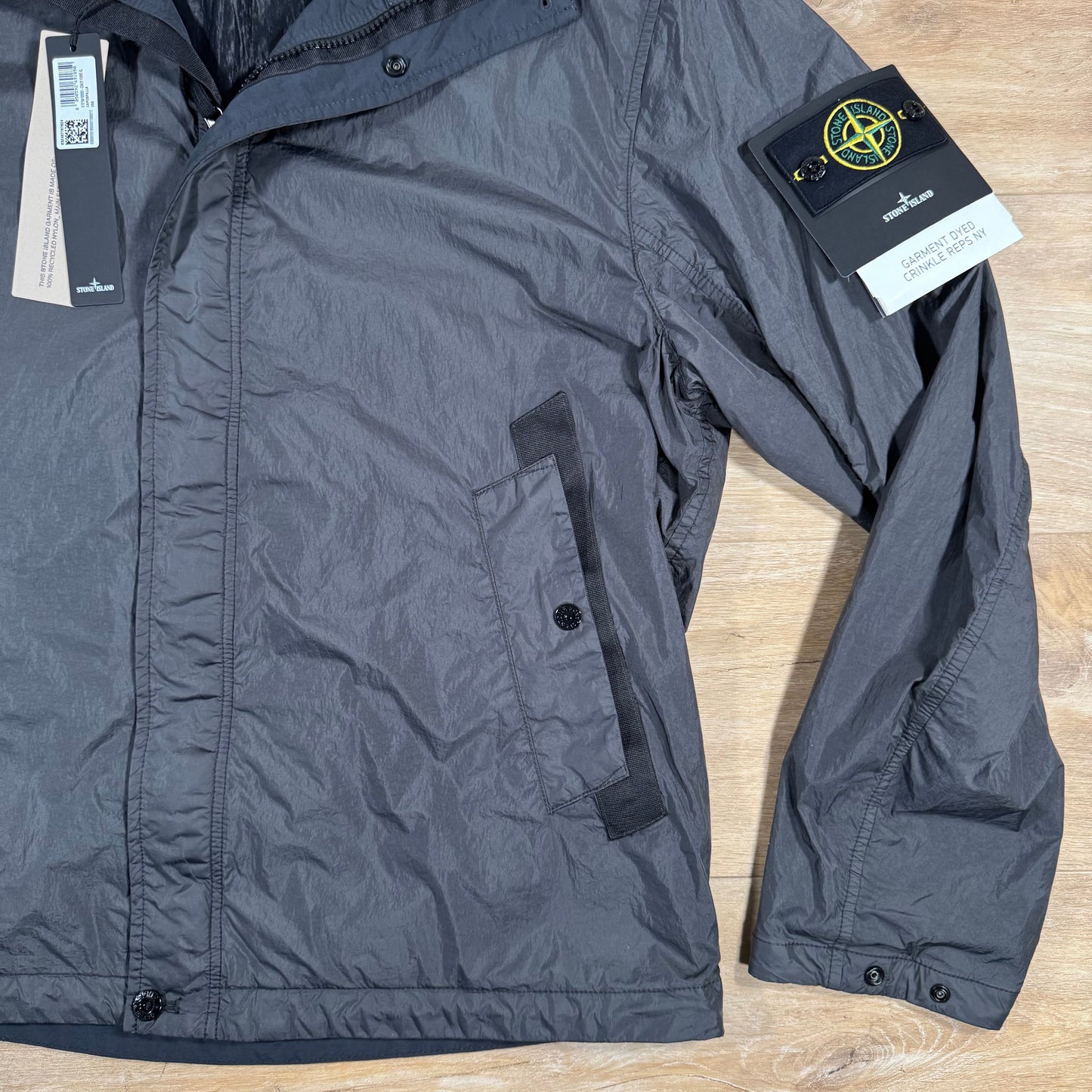 Stone Island Crinkle Reps R-NY Jacket in Charcoal Grey