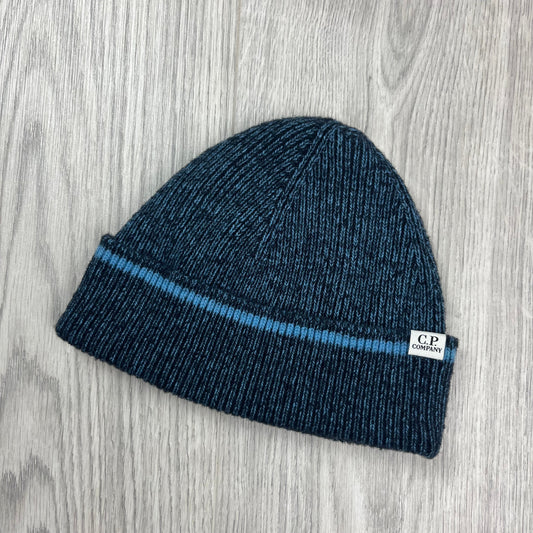 CP Company Patch Beanie - Aegean Blue