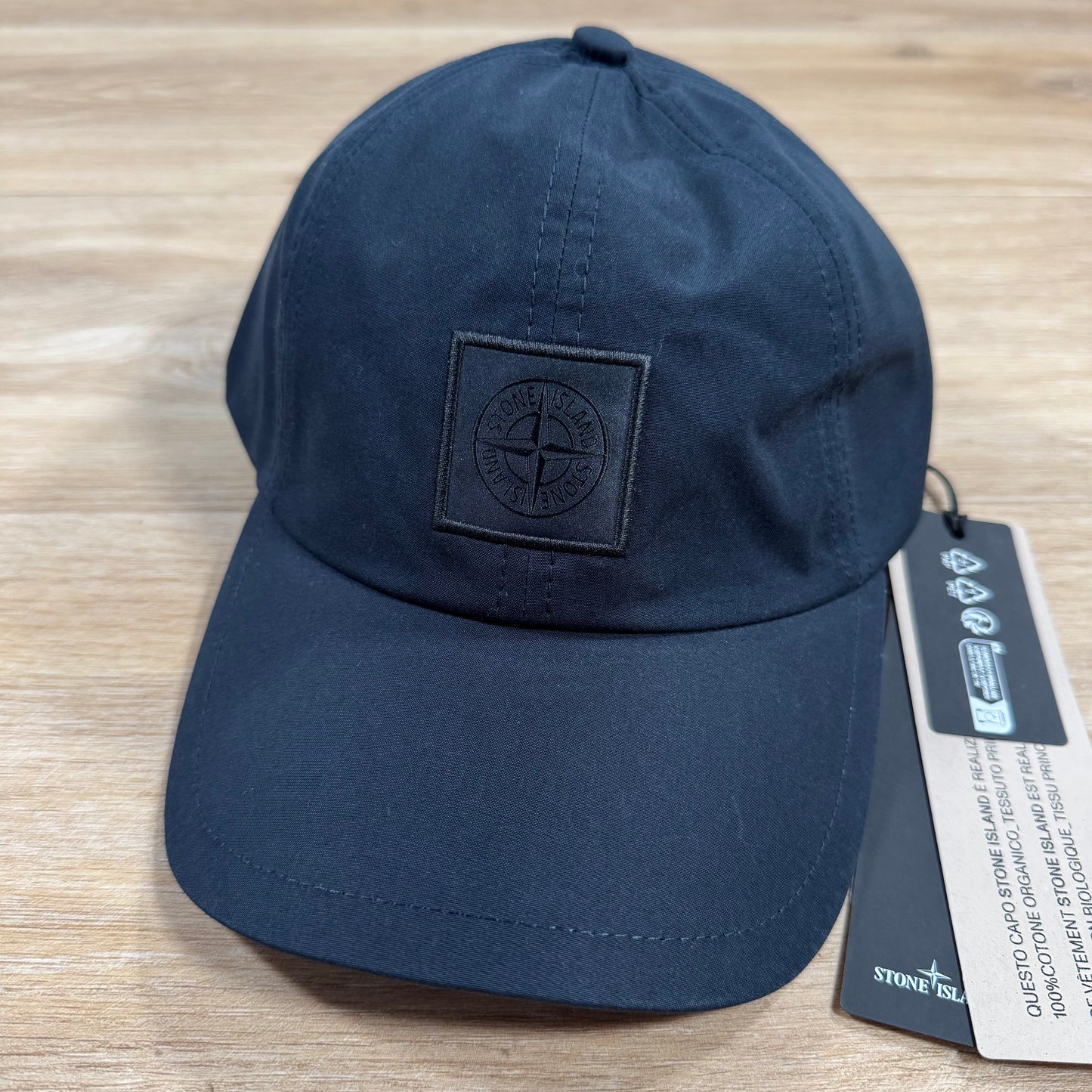 Stone Island Weatherproof Cotton Canvas Ghost Cap in Navy