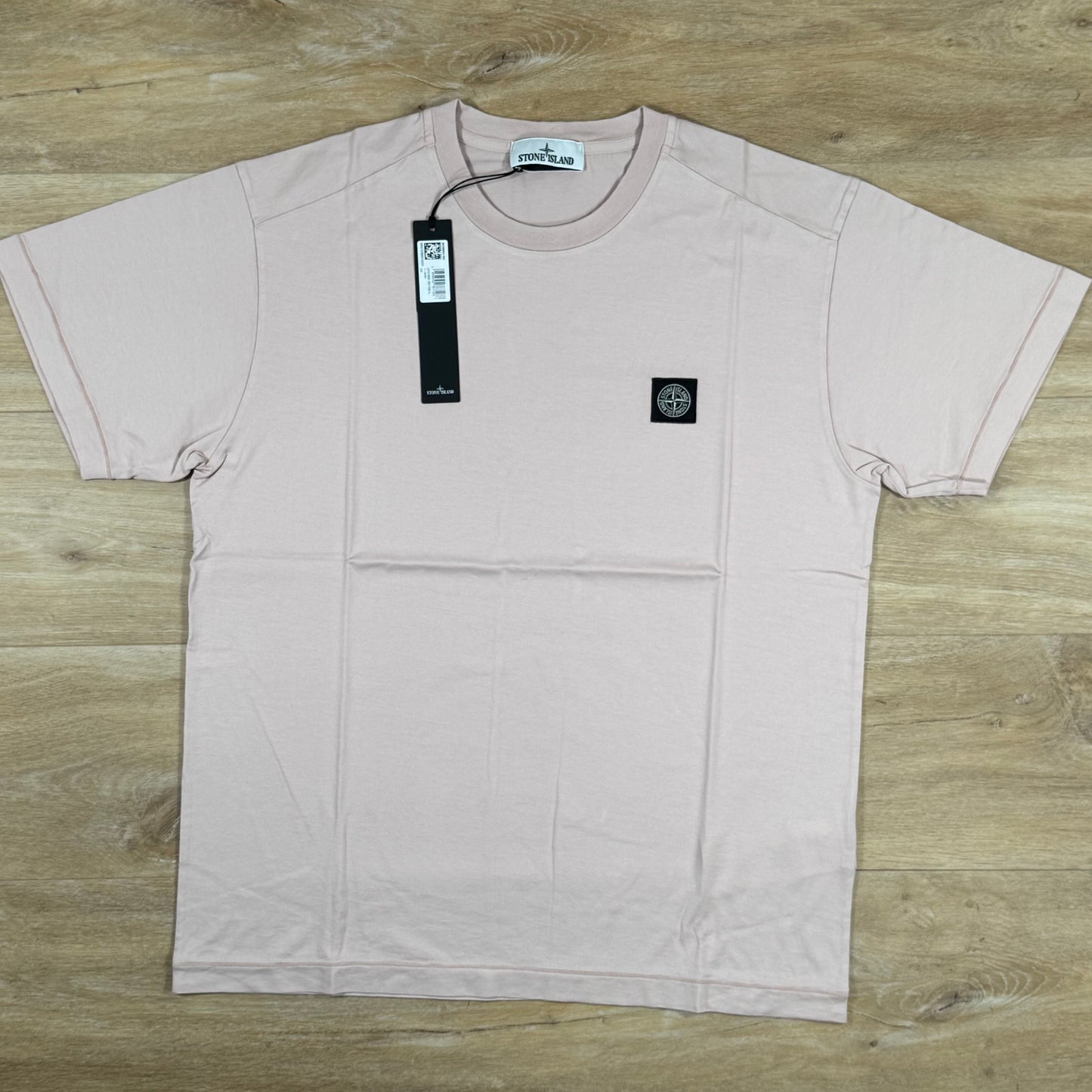 Stone Island Patch Logo T-Shirt in Antique Rose