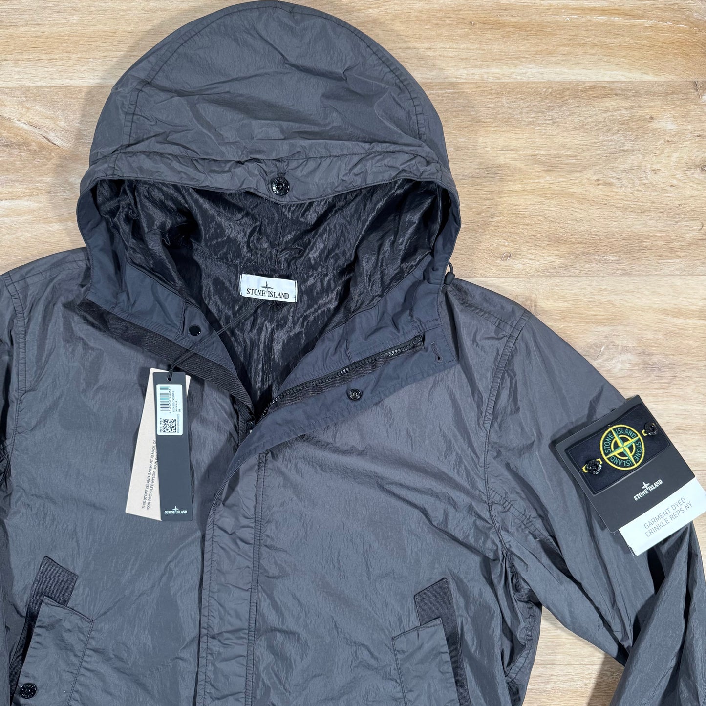 Stone Island Crinkle Reps R-NY Jacket in Charcoal Grey