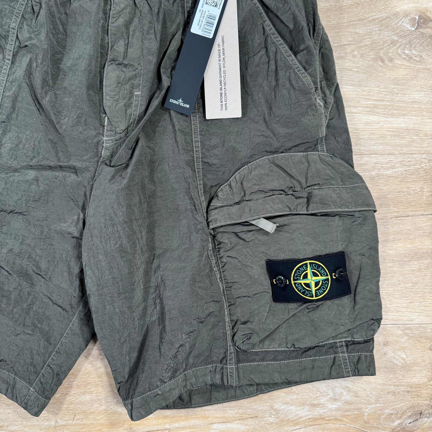 Stone Island Nylon Metal Bermuda Shorts in Military Green