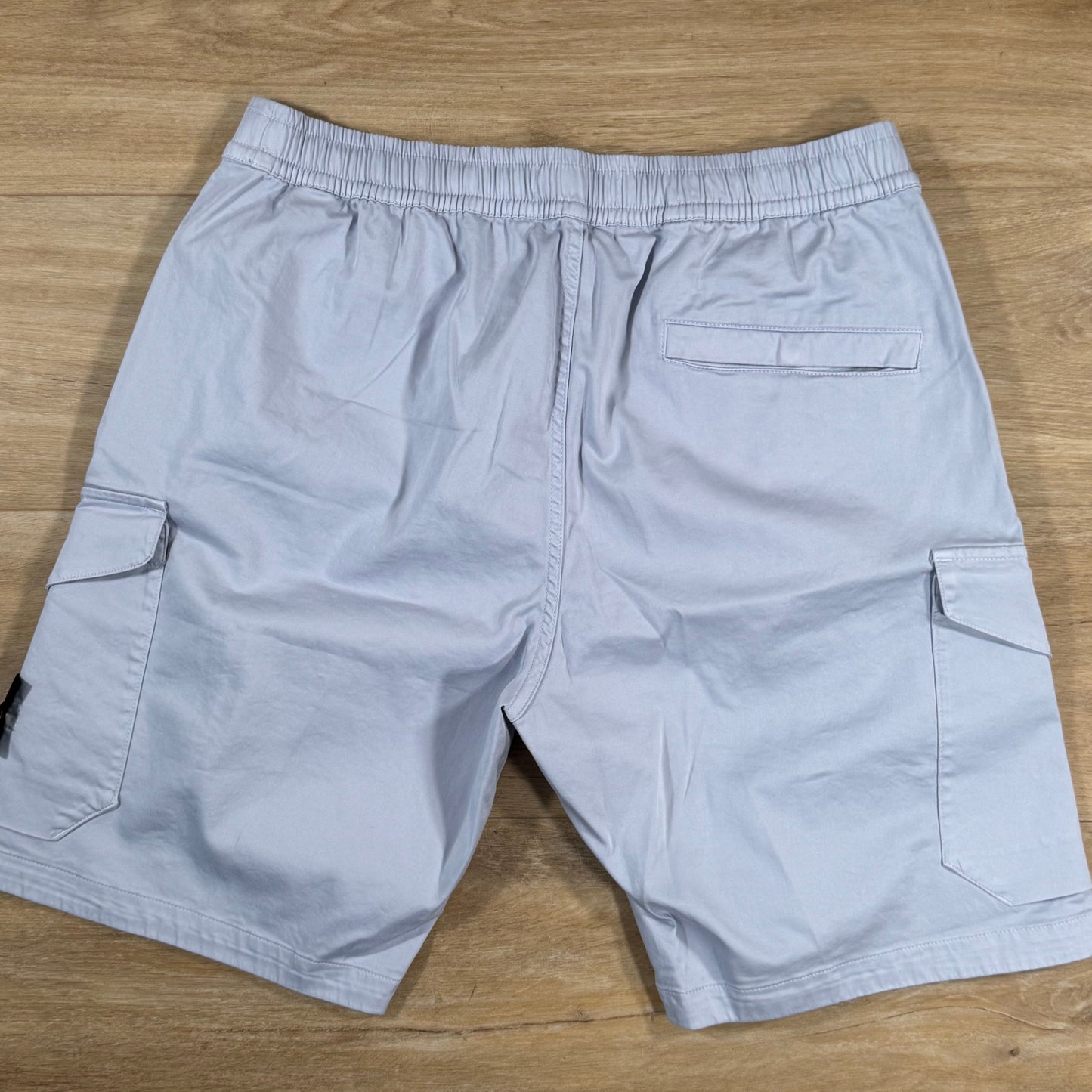 Stone Island Organic Stretch Cotton Cargo Bermuda Shorts in Lilac