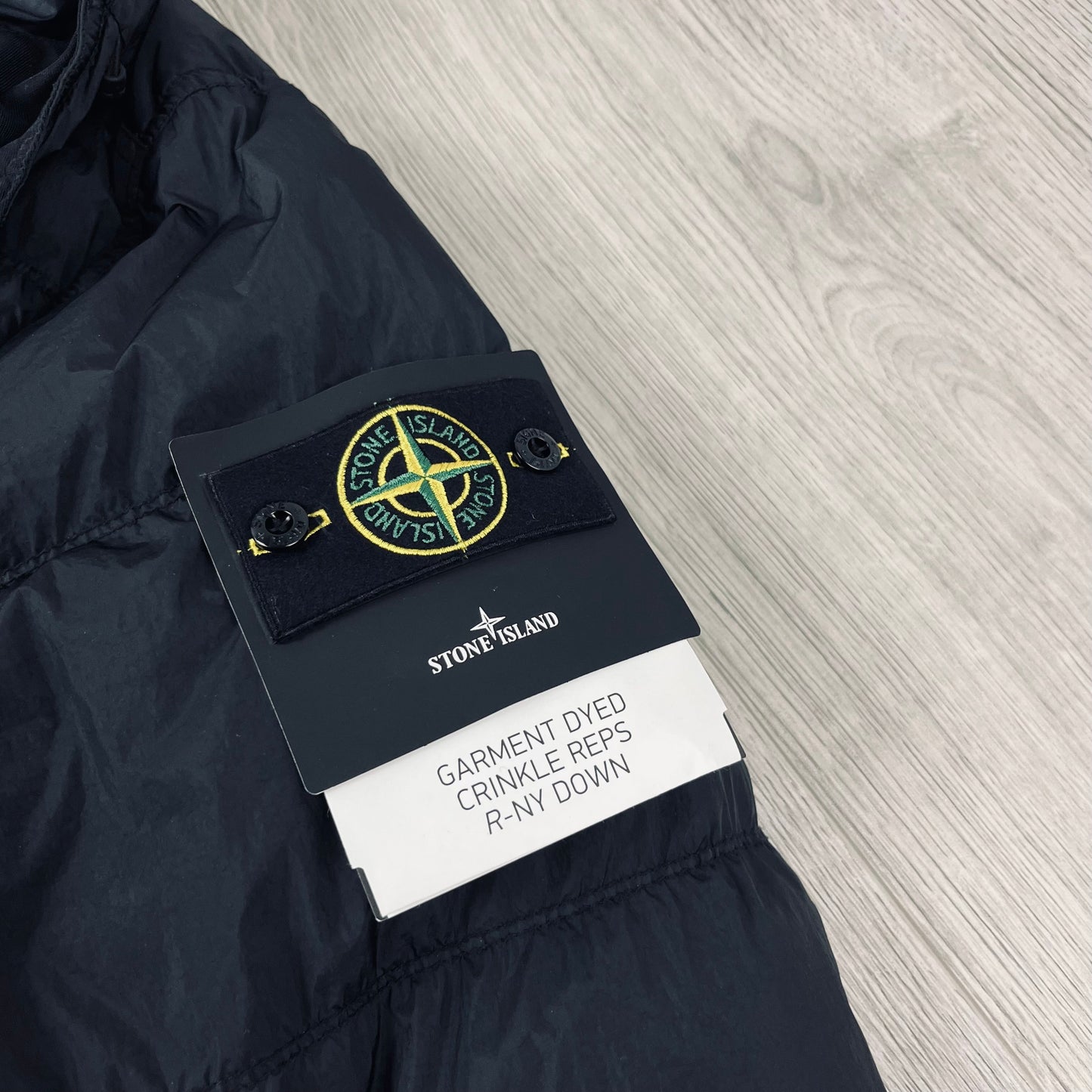 Stone Island Crinkle Reps Down Jacket - Black