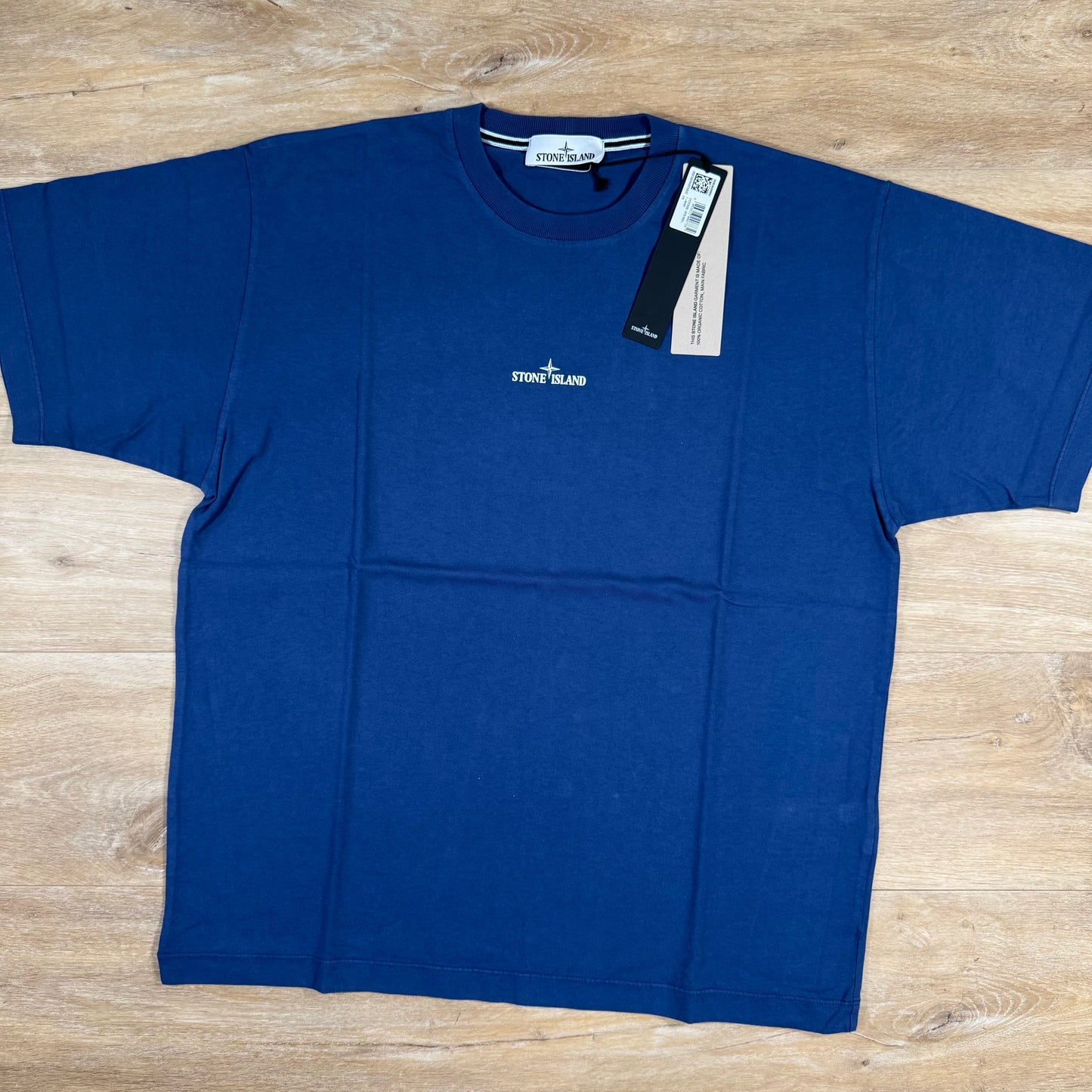Stone Island Organic Cotton Compass Camo T-Shirt in Marine Blue