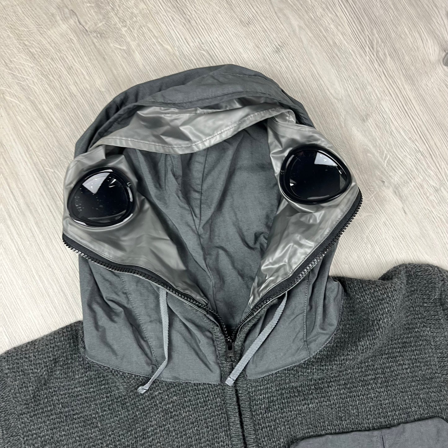 CP Company Knit Explorer Hoodie - Dark Shadow