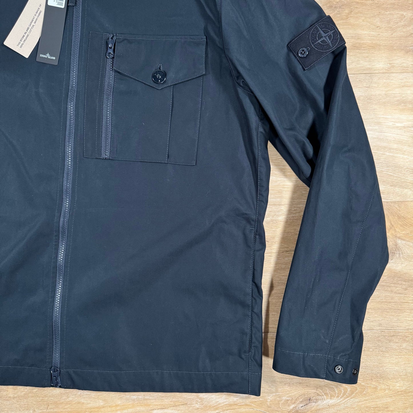 Stone Island Weatherproof Canvas Ghost Overshirt in Navy