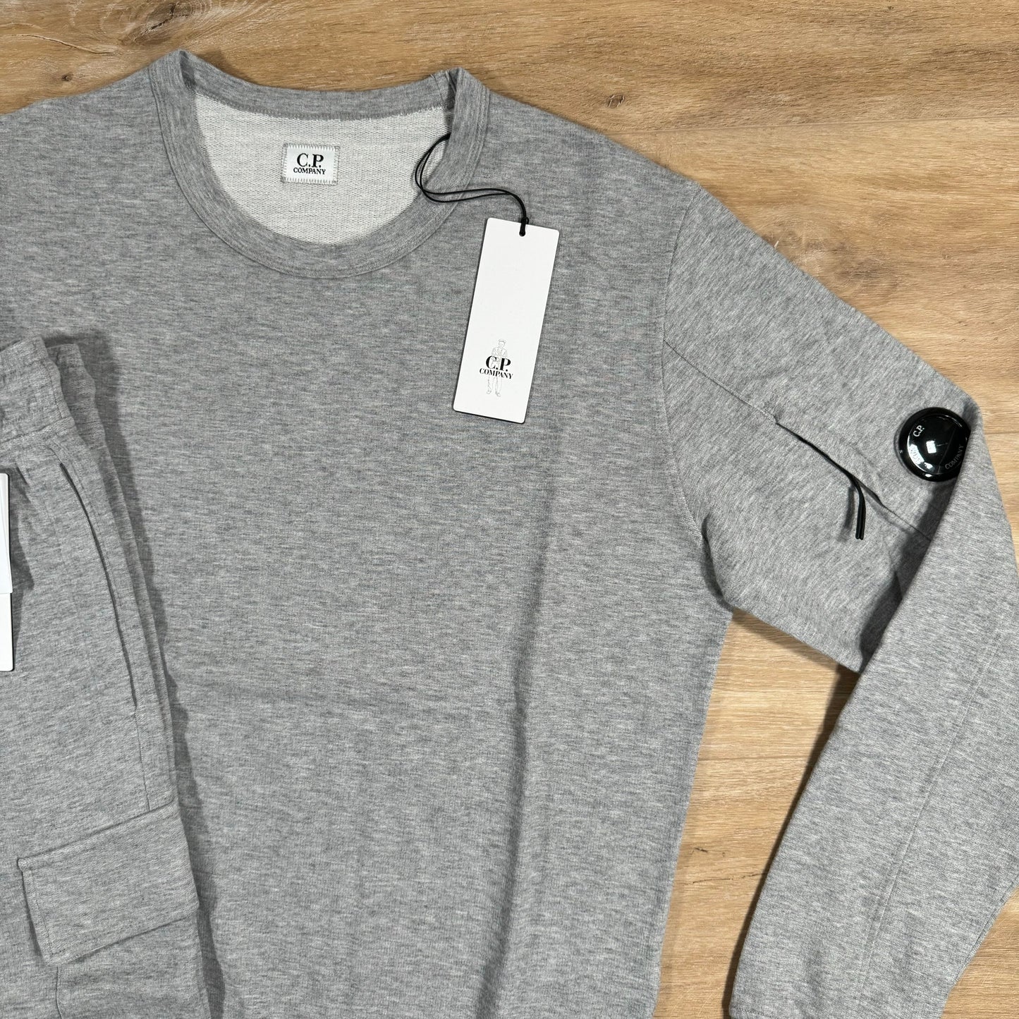 CP Company Light Fleece Lens Tracksuit in Grey