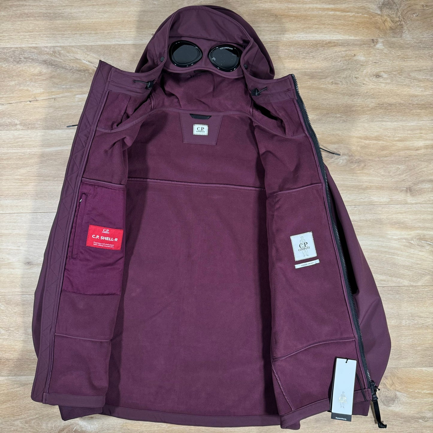 CP Company Shell-R Goggle Jacket in Potent Purple