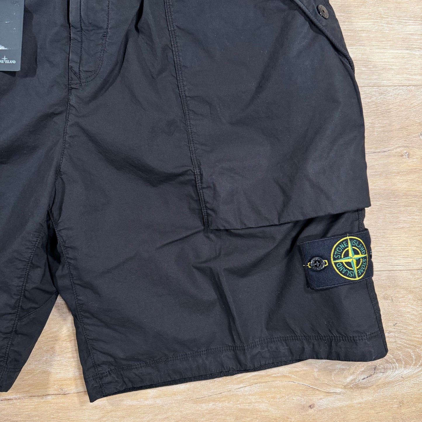 Stone Island Stretch Tela Bermuda Shorts in Black