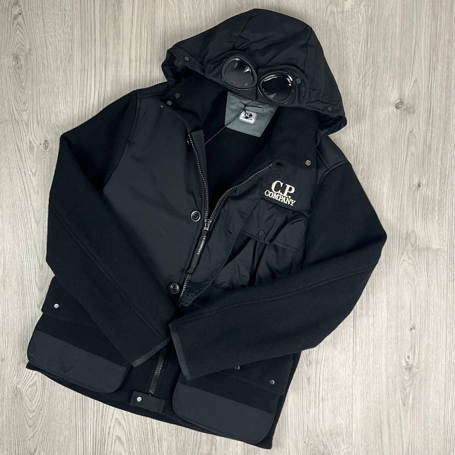 CP Company Duffel Goggle Jacket - Black