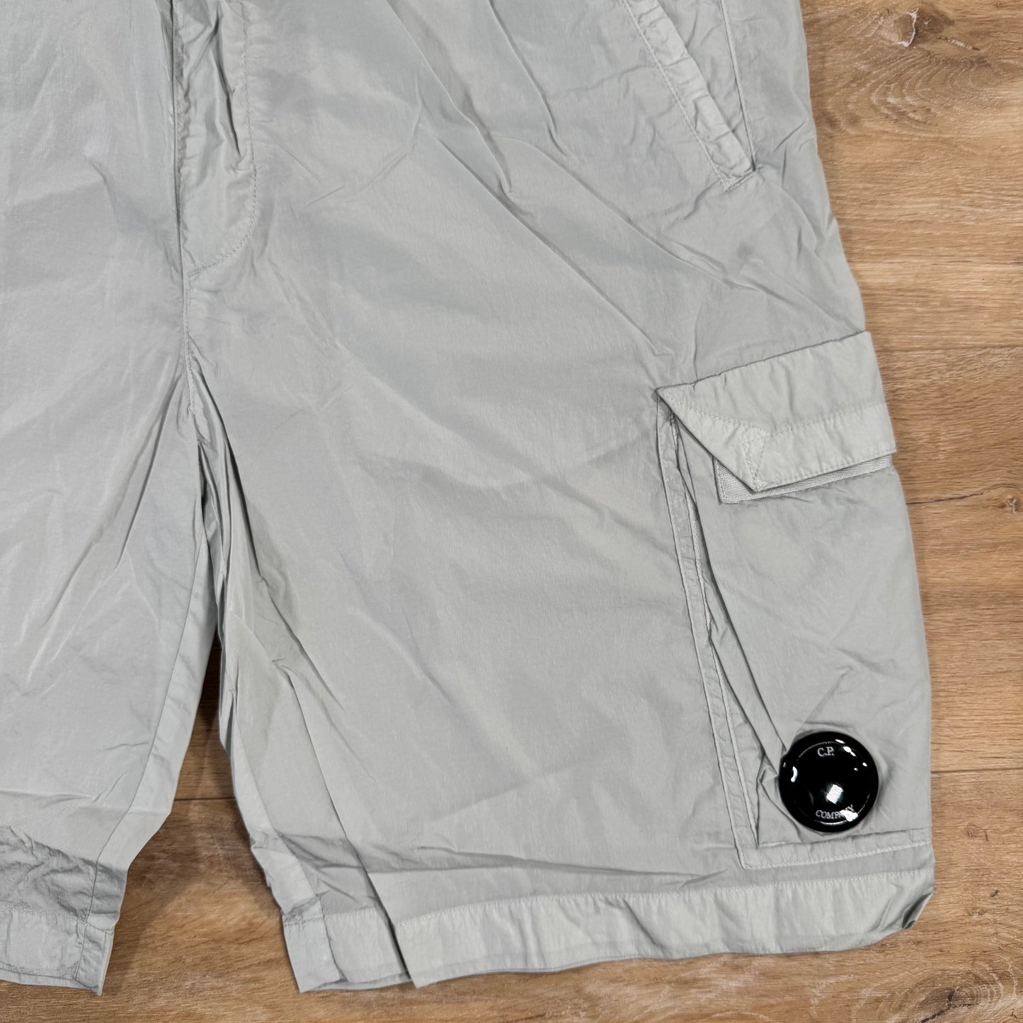 CP Company Chrome-R Cargo Shorts in Blue Fox - Grey