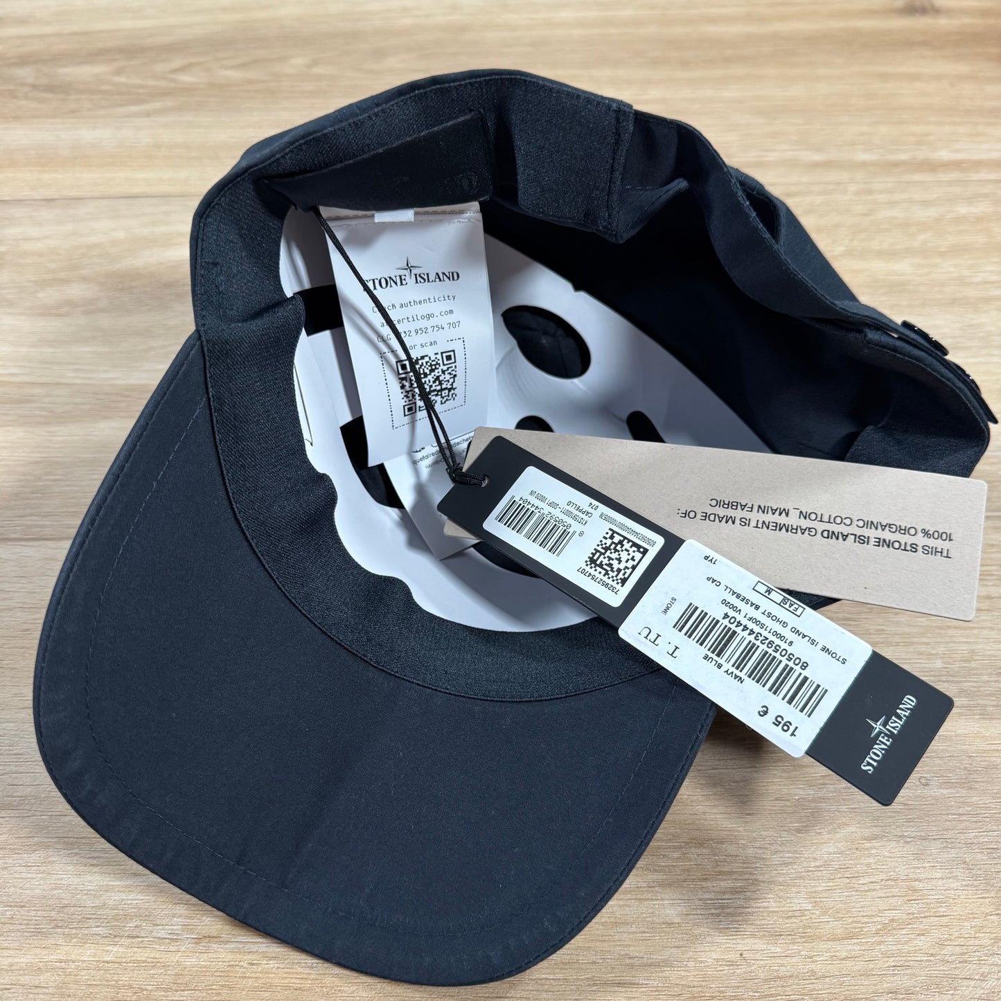 Stone Island Weatherproof Cotton Canvas Ghost Cap in Navy