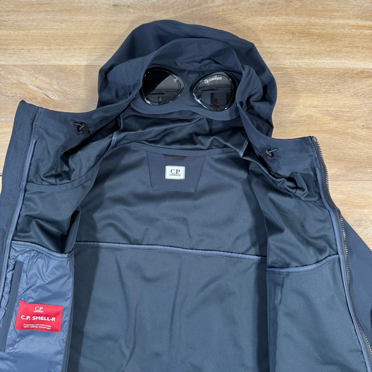 CP Company Shell-R Goggle Jacket in Navy