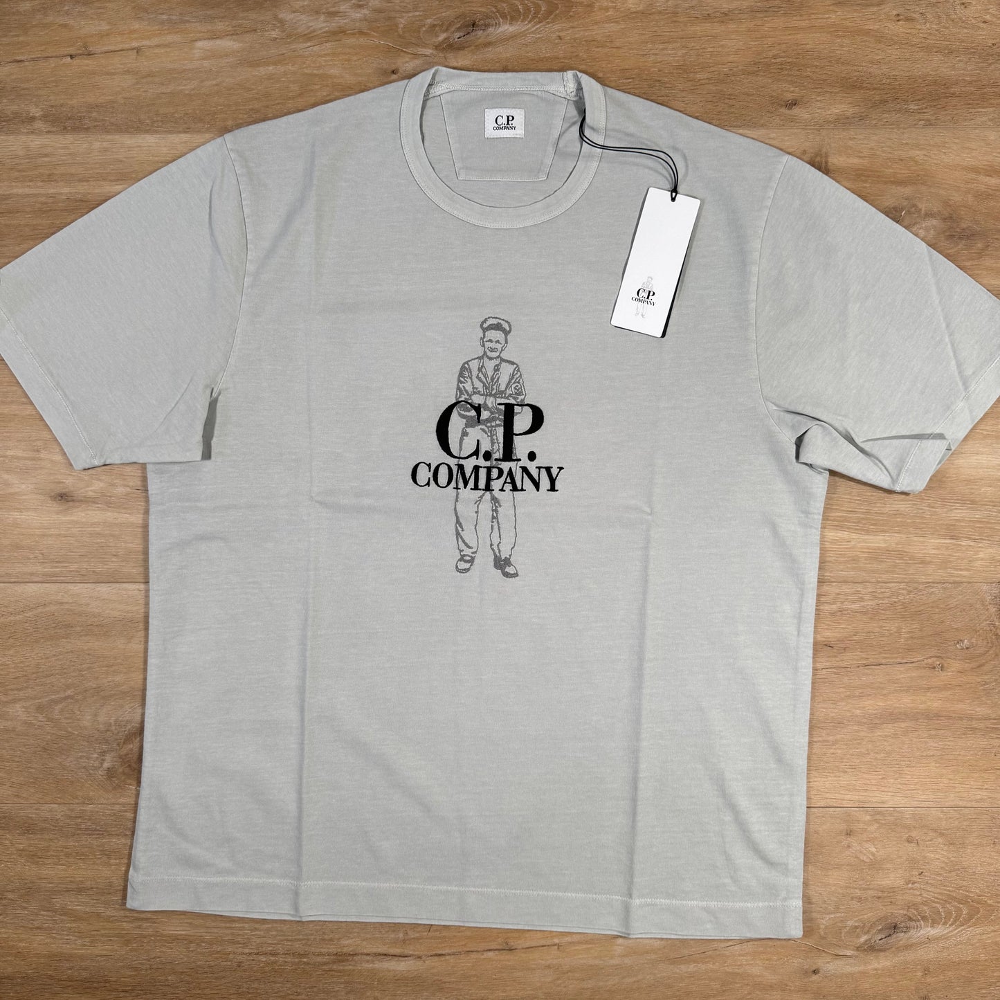 CP Company 1020 British Sailor T-Shirt in Blue Fox - Grey