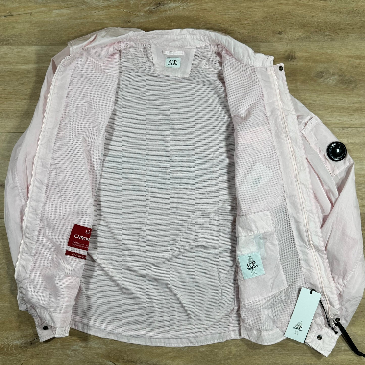 CP Company Chrome Lens Overshirt in Heavenly Pink