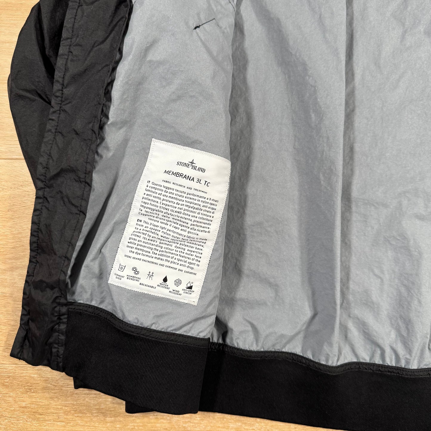 Stone Island Membrana 3L TC Bomber Jacket in Black