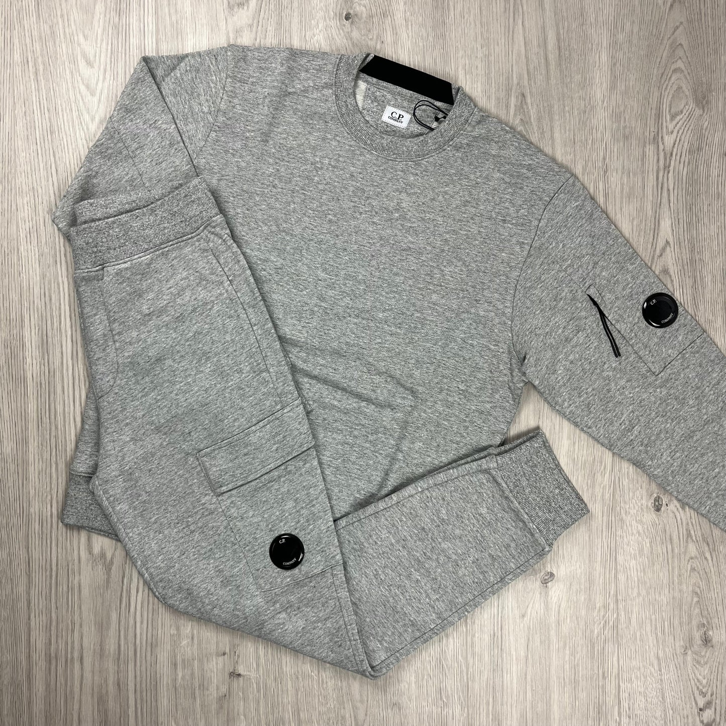 CP Company Raised Fleece Tracksuit - Grey