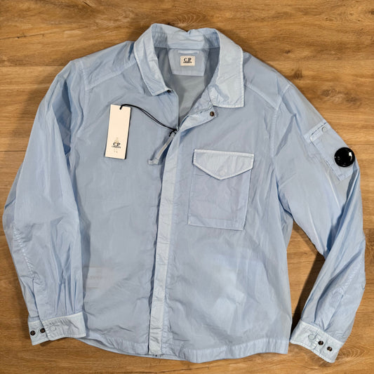 CP Company Chrome-R Lens Overshirt in Cerulean - Light Blue