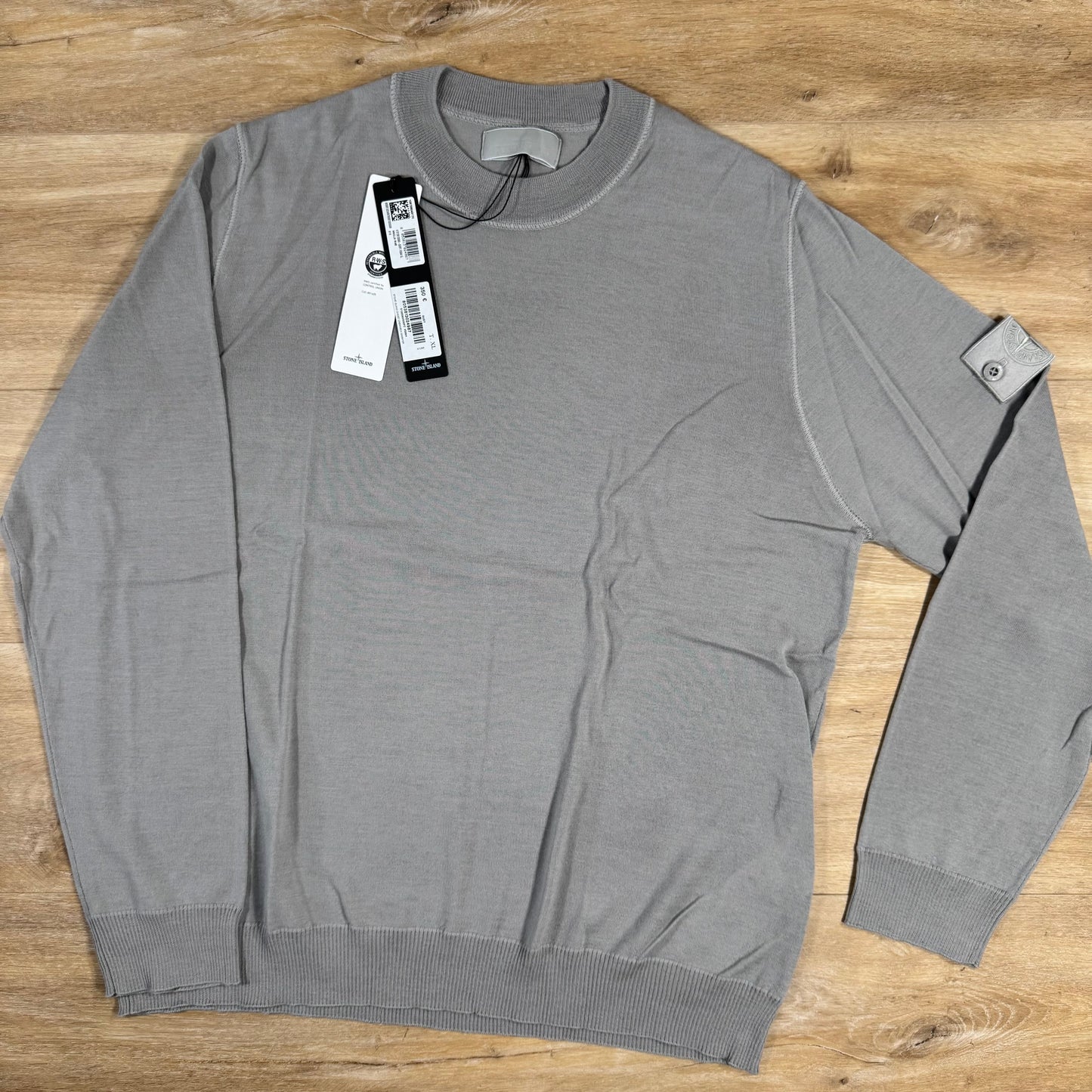 Stone Island Light Pure Wool Ghost Sweatshirt in Dust Grey