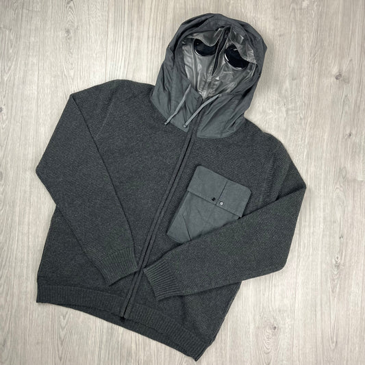 CP Company Knit Explorer Hoodie - Dark Shadow