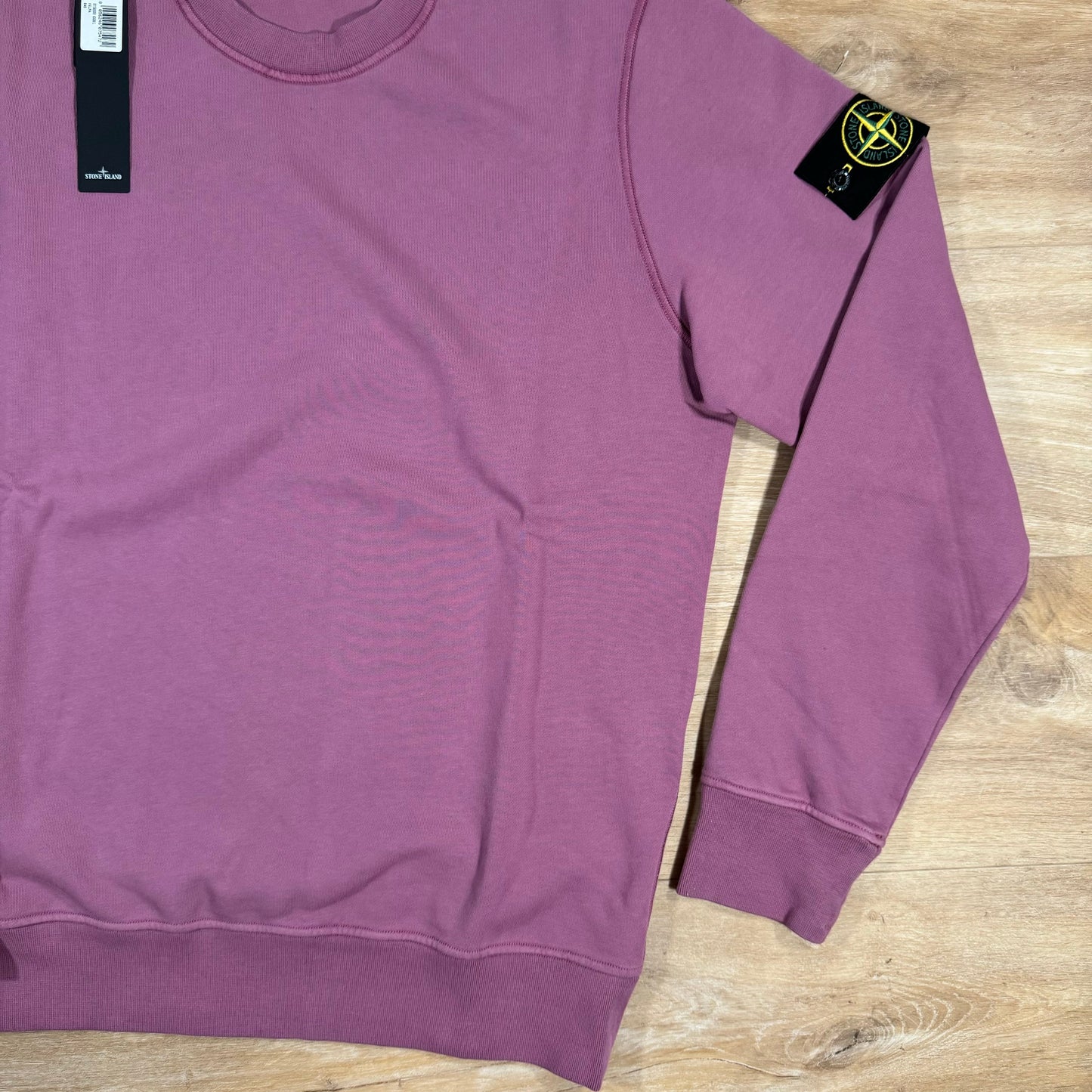 Stone Island Garment Dyed Crewneck Sweatshirt in Onion Rose