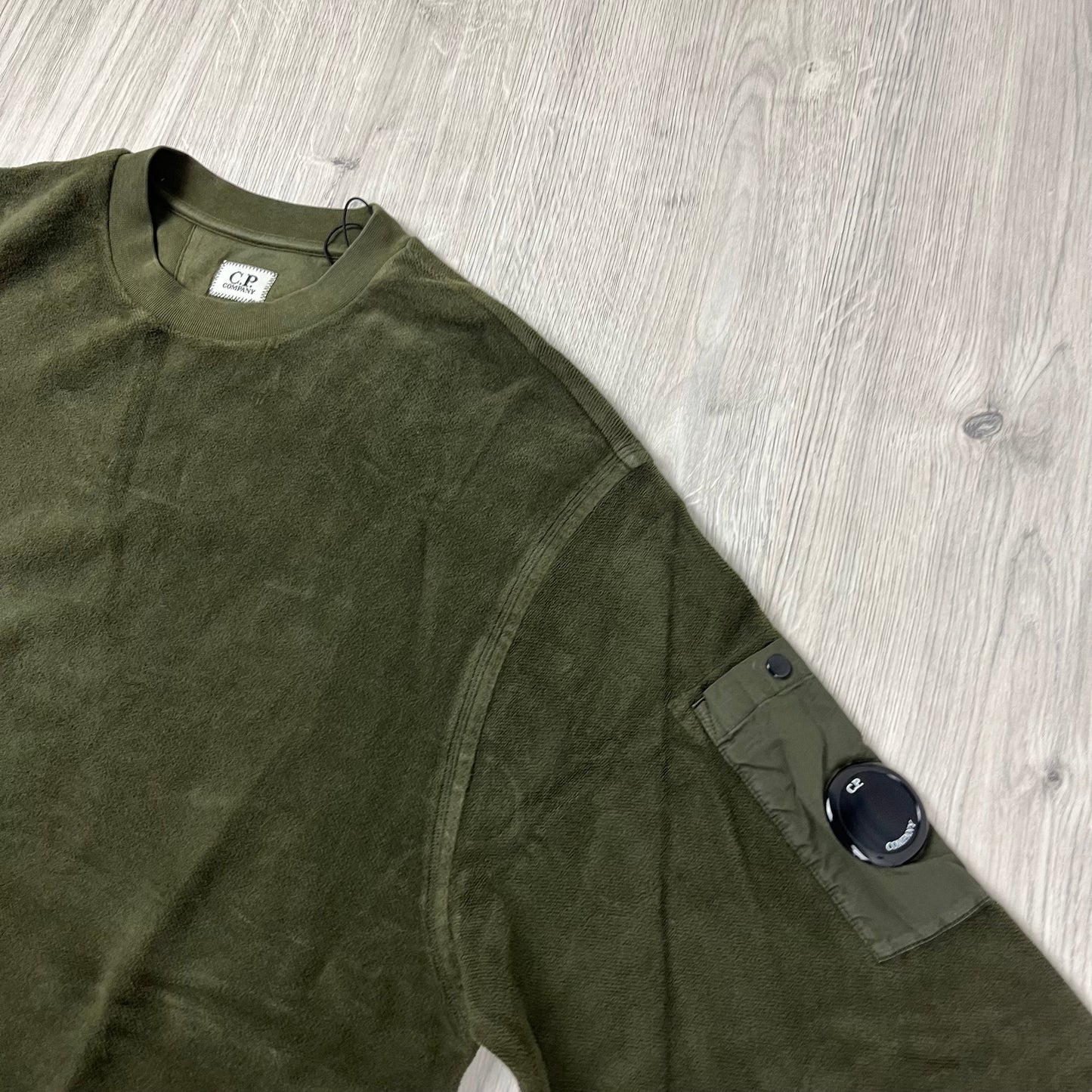 CP Company Raised Fleece Sweatshirt - Ivy Green
