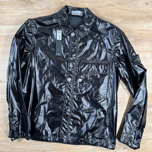 Stone Island Mussola Gomatta-TC Overshirt in Black