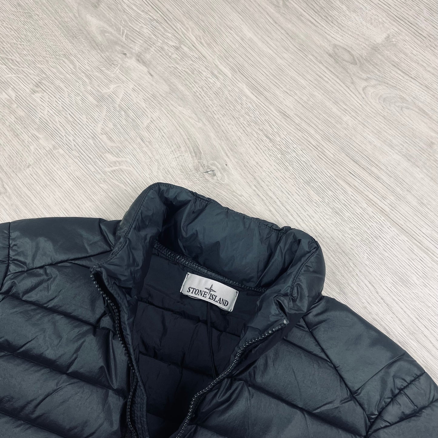 Stone Island Woven Down Jacket - Black