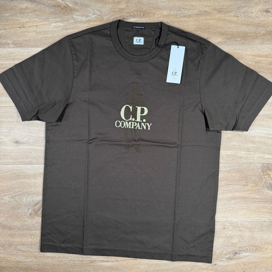 CP Company 30/2 Mercerized Jersey Twisted British Sailor T-Shirt in Ivy Green