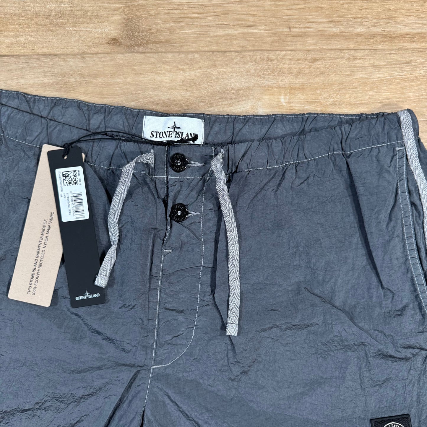 Stone Island Nylon Metal Button Swim Shorts in Avio Blue