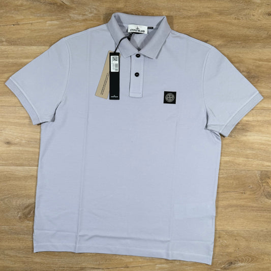 Stone Island Organic Cotton Pique Polo Shirt in Lilac