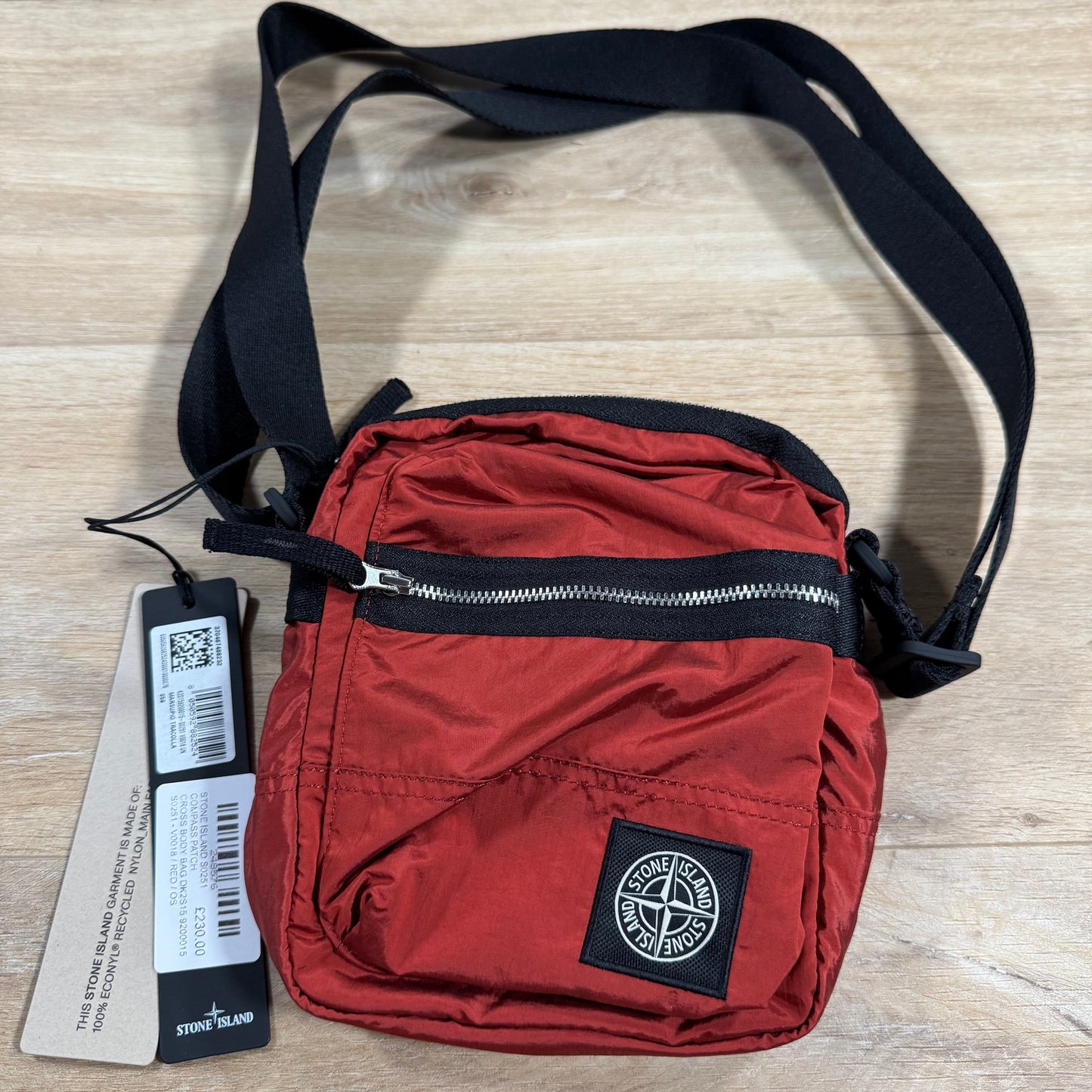 Stone Island Coated Nylon Metal Body Bag in Scarlet